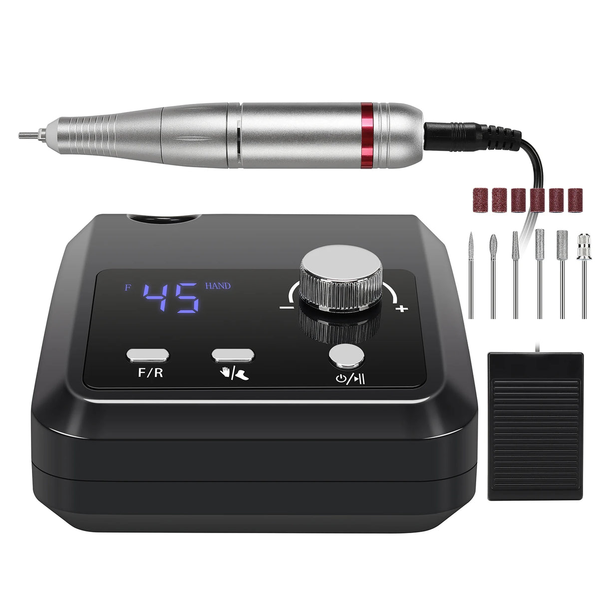45000 RPM Electric Nail Drill Kit for Acrylic Gel Dip Powder Nails