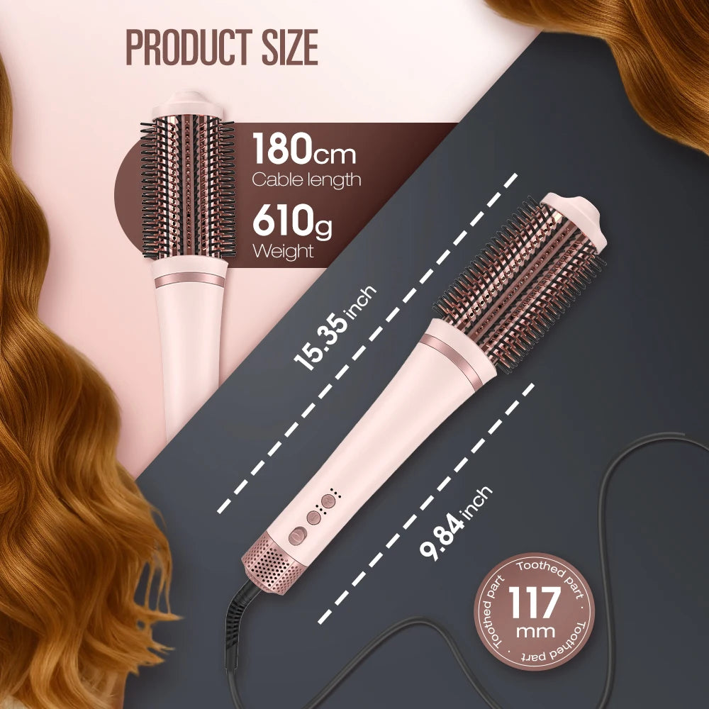 2-in-1 Hot Air Brush Hair Dryer and Styler