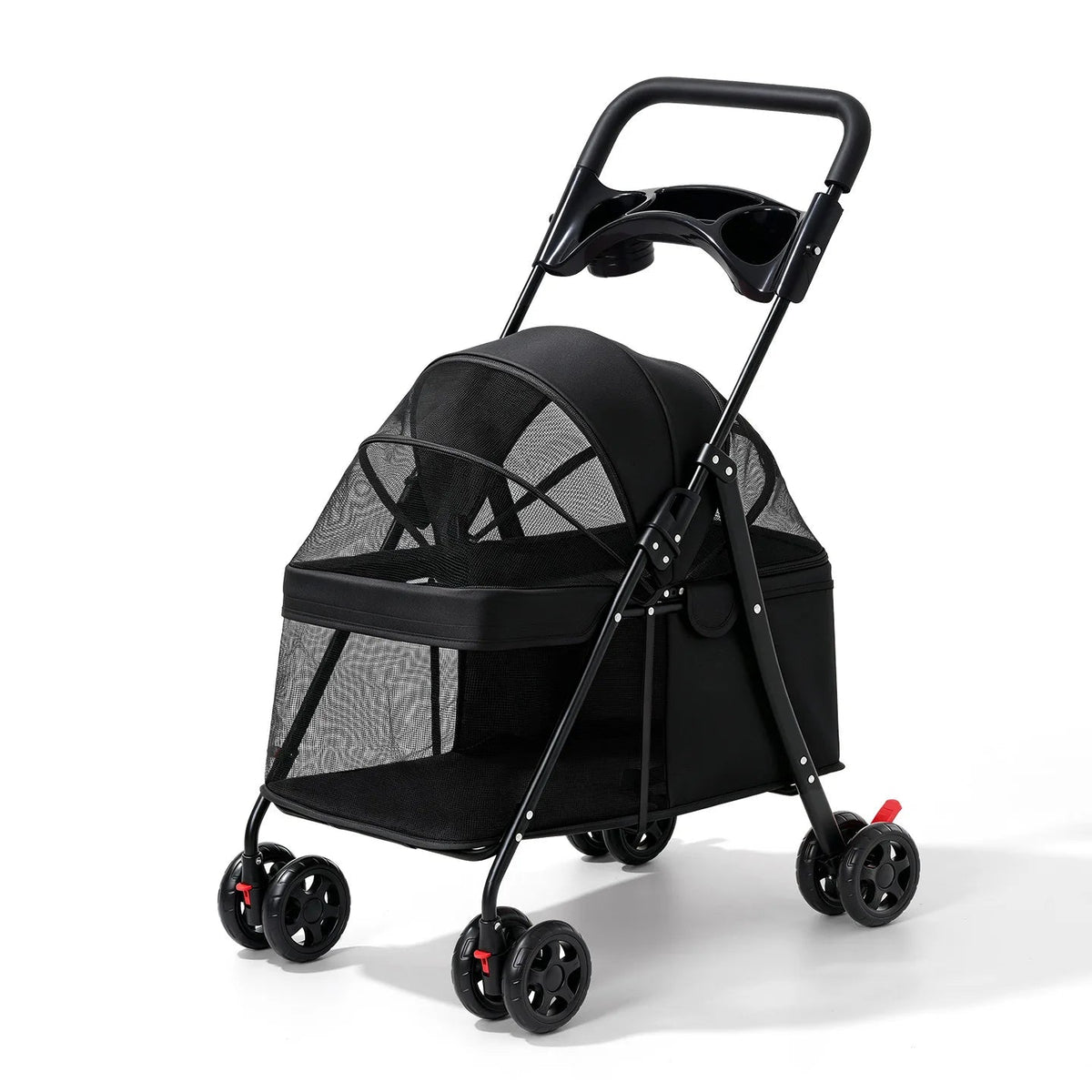 Foldable Breathable Mesh Pet Stroller for Cats Dogs