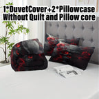 Skull Print Duvet Cover Set with Pillowcases