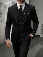 Men's Classic Slim Fit 3-Piece Suit Set