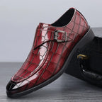 Men's Luxury Monk Strap Pointed Toe Dress Shoes