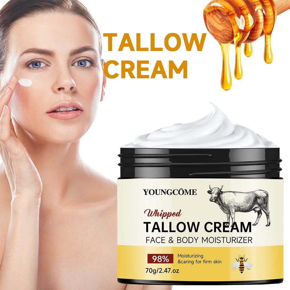 Beef Tallow Honey Moisturizing Face and Body Cream