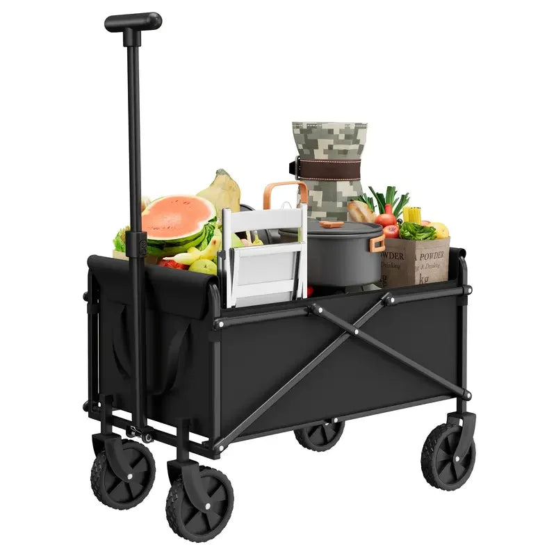 Heavy Duty Folding Wagon Cart with All Terrain Wheels