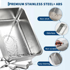 Enclosed Stainless Steel Cat Litter Box for Cats
