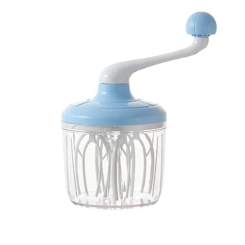 Manual Semi-Automatic Egg Beater with 6-Axis Whisk