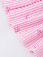 Girls' Striped Bowknot Halter Top and Pants 2-Piece Set