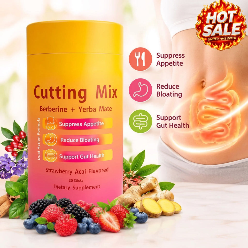 Berberine Yerba Mate Drink Mix Strawberry Acai Flavor