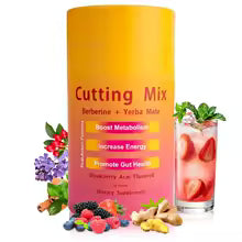 Berberine Yerba Mate Drink Mix Strawberry Acai Flavor