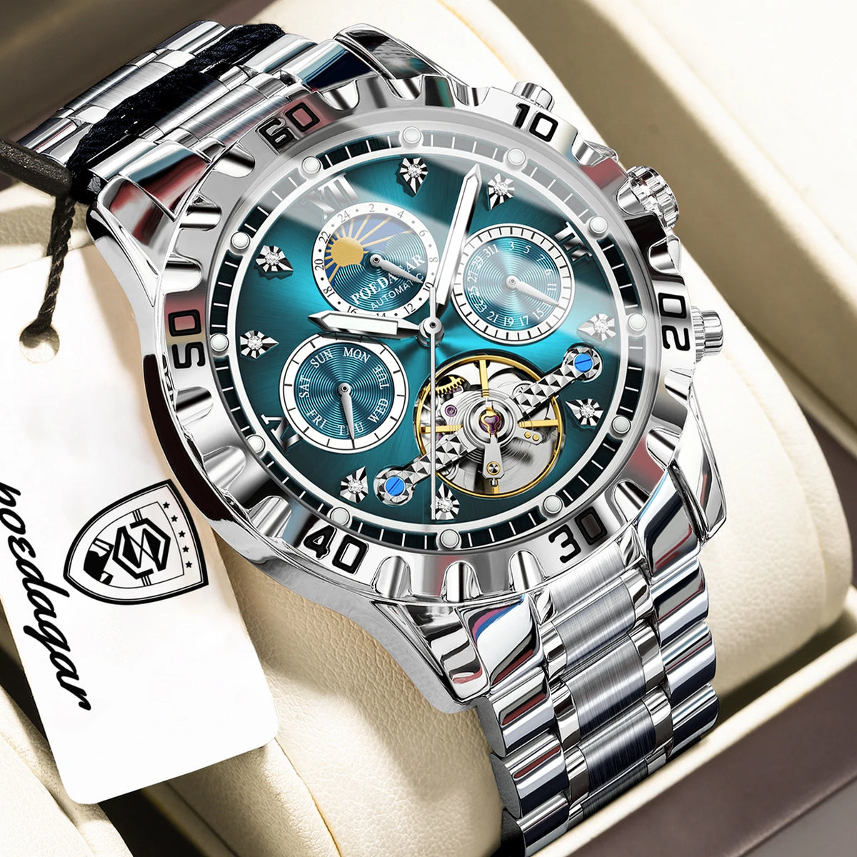 Men's Luxury Hollow Tourbillon Automatic Mechanical Watch