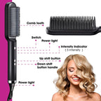 Dual-Purpose Heated Straightening and Curling Comb
