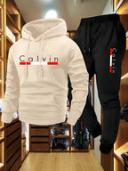 Men's Winter Fleece Hoodie and Jogger Pants Set