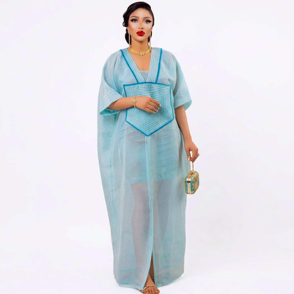 Women's Dashiki Abaya Dubai Kaftan Evening Dress