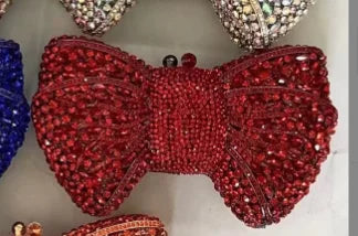 Women's Luxury Rhinestone Bow Wedding Evening Clutch Bag