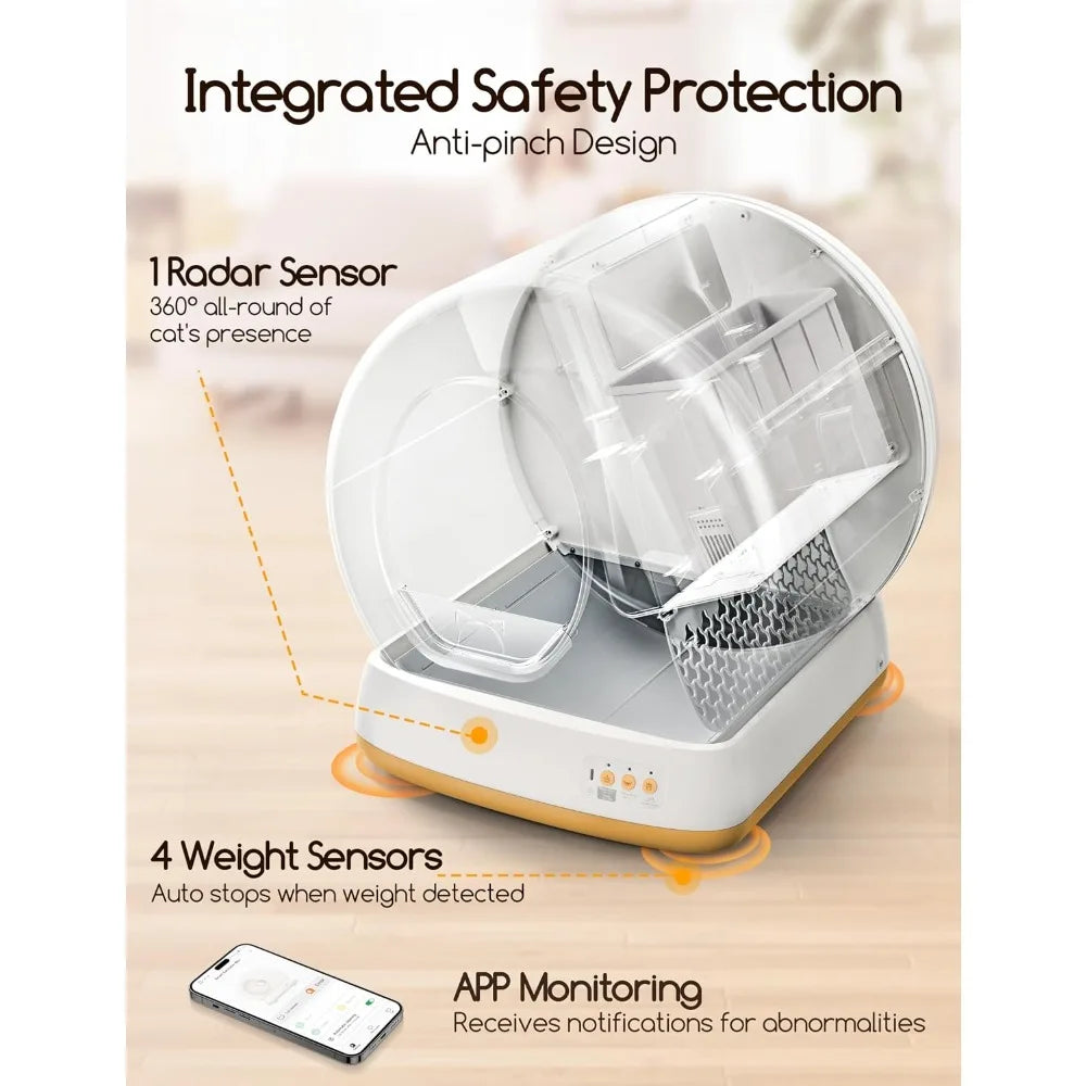Extra Large Automatic Self Cleaning Cat Litter Box for Cats