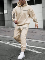 Men's Hooded Pullover and Sweatpants Two-Piece Set