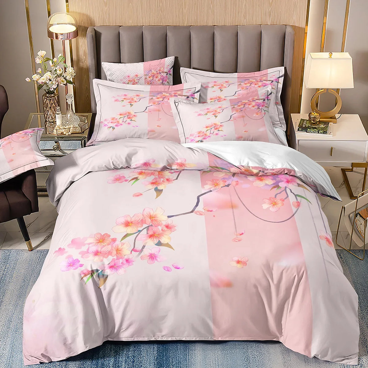 Japanese Ukiyo-e Wave Print Duvet Cover Set