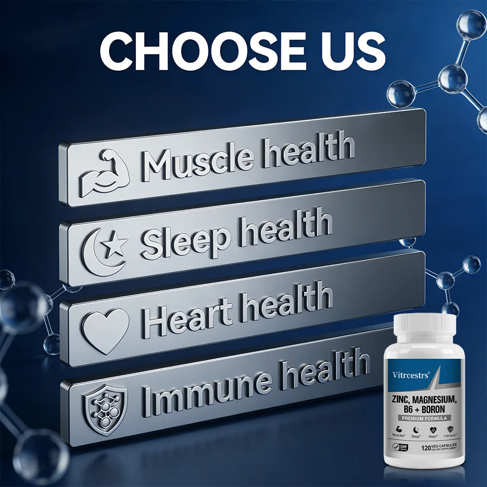 Magnesium Complex Capsules with Zinc D3 B6 and L-Threonate