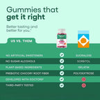 Prebiotic Fiber Digestive Health Support Dietary Supplement Gummies