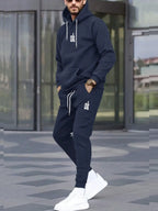 Men's Hooded Pullover and Sweatpants Two-Piece Set