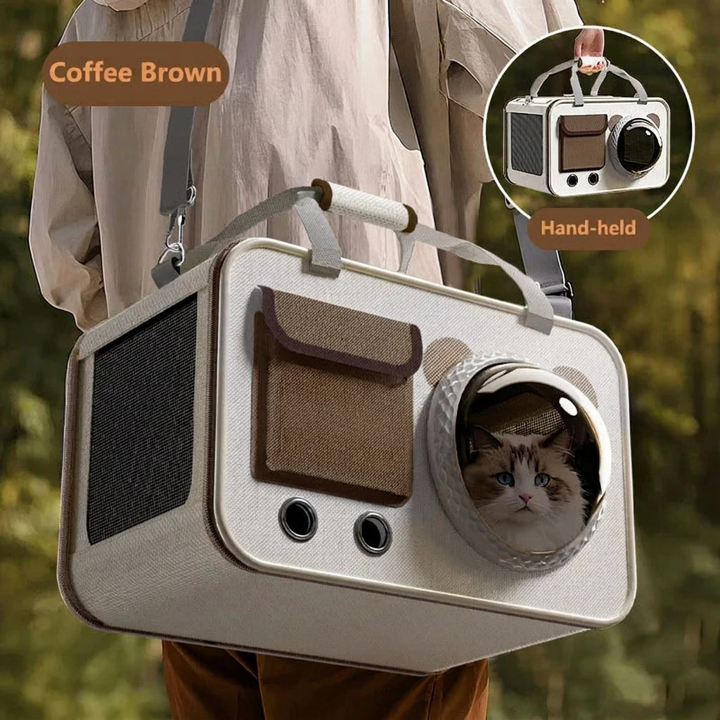 Large Capacity Cat Backpack Carrier with Bubble Window for Cats