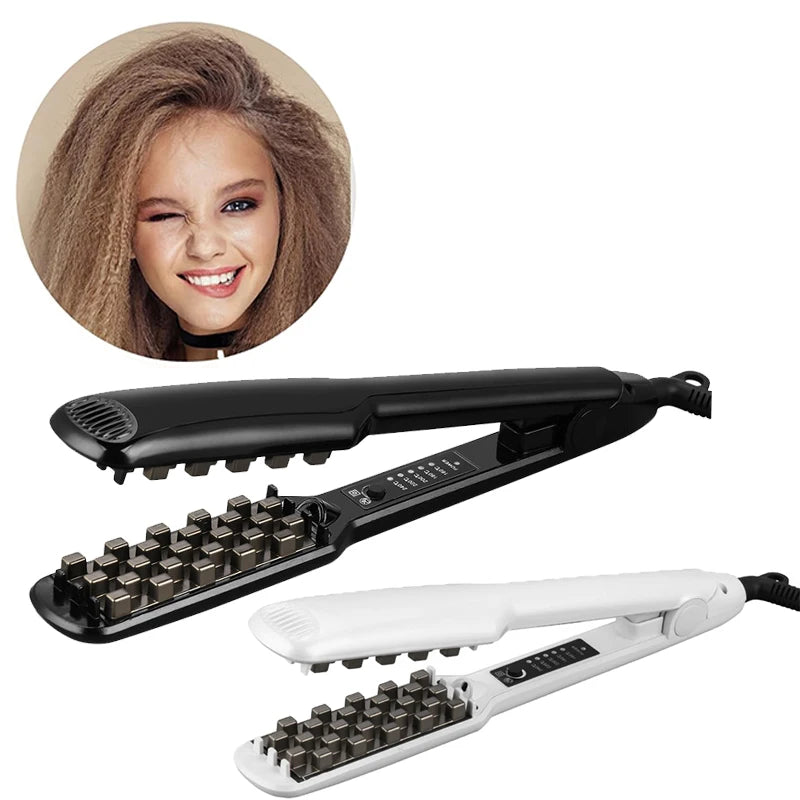 3D Grid Hair Crimper Ceramic Volumizing Waver