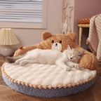 20.5 Inch Plush Pet Bed Cushion Mat for Cats Dogs