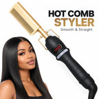 2-in-1 Wet & Dry Volumizing Curling Iron and Straightening Comb