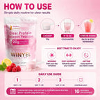 Clear Protein Collagen Peptides Powder Raspberry Lemonade