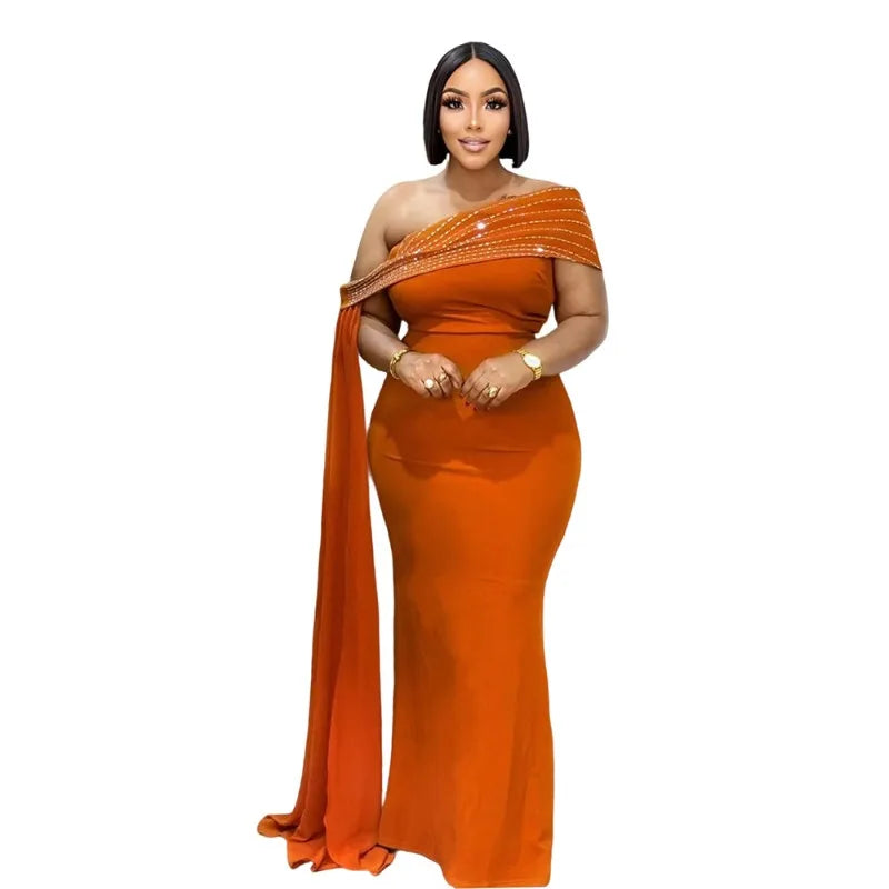 Women's Elegant Dashiki Long Maxi Dress