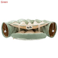 Collapsible 2-Way Cat Tunnel Bed with Mat