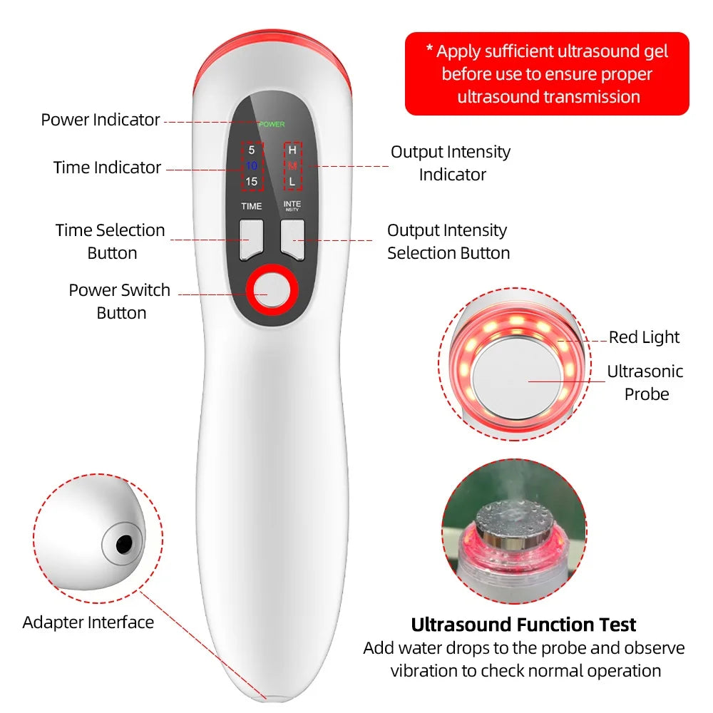Ultrasonic Massager 1MHz Handheld Body Relaxation Device