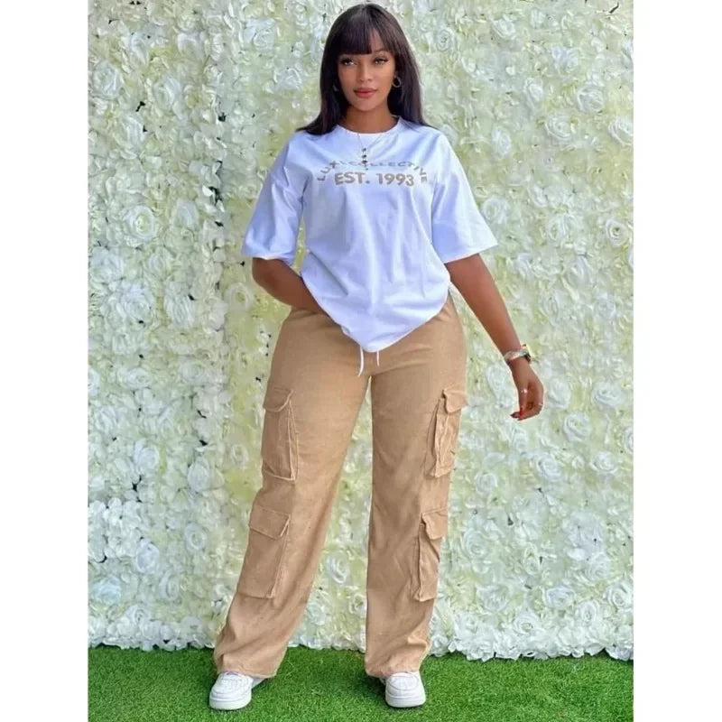 Women's Dashiki African Print Top and Pants 2-Piece Set