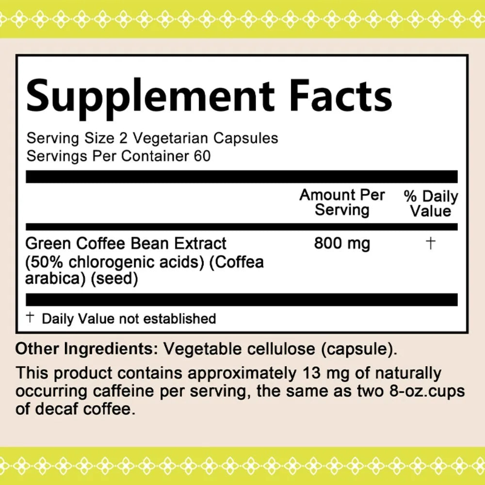 Green Coffee Bean Capsules for Appetite & Weight Support