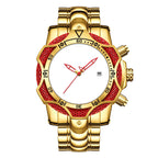 Men's Fashion Large Dial Water-Resistant Quartz Wristwatch