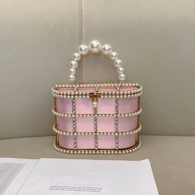 Women's Luxury Hollow Out Rhinestone Evening Clutch Bag