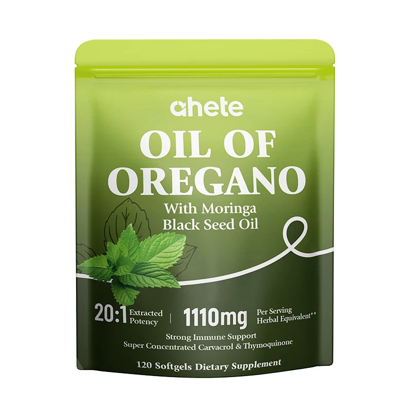 Oil of Oregano with Moringa Black Seed Oil Dietary Supplement Softgels