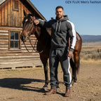 Men's Waffle Suede Hoodie and Joggers Two-Piece Set