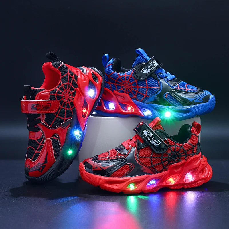 Kids' Breathable Mesh LED Luminous Sneakers