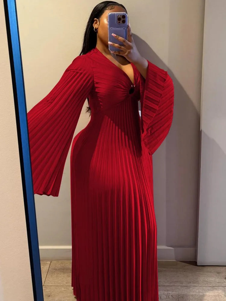 Women's Elegant Dashiki Kaftan Maxi Dress