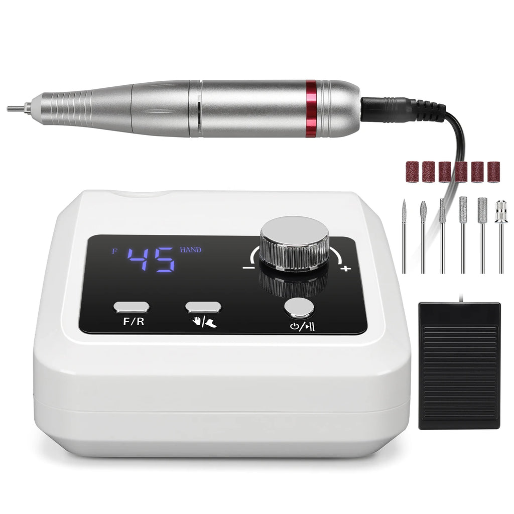 45000 RPM Electric Nail Drill Kit for Acrylic Gel Dip Powder Nails