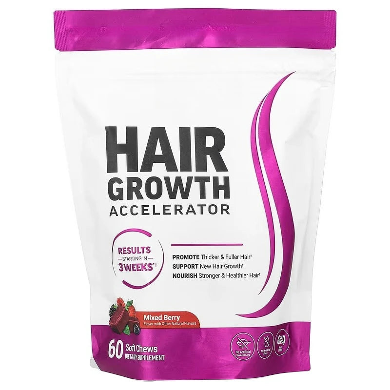 Hair Vitamin Gummies Biotin Vitamin C E Berry Flavor 60 Pieces