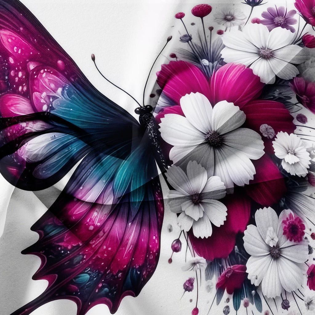 Butterfly Print Polyester Duvet Cover Set