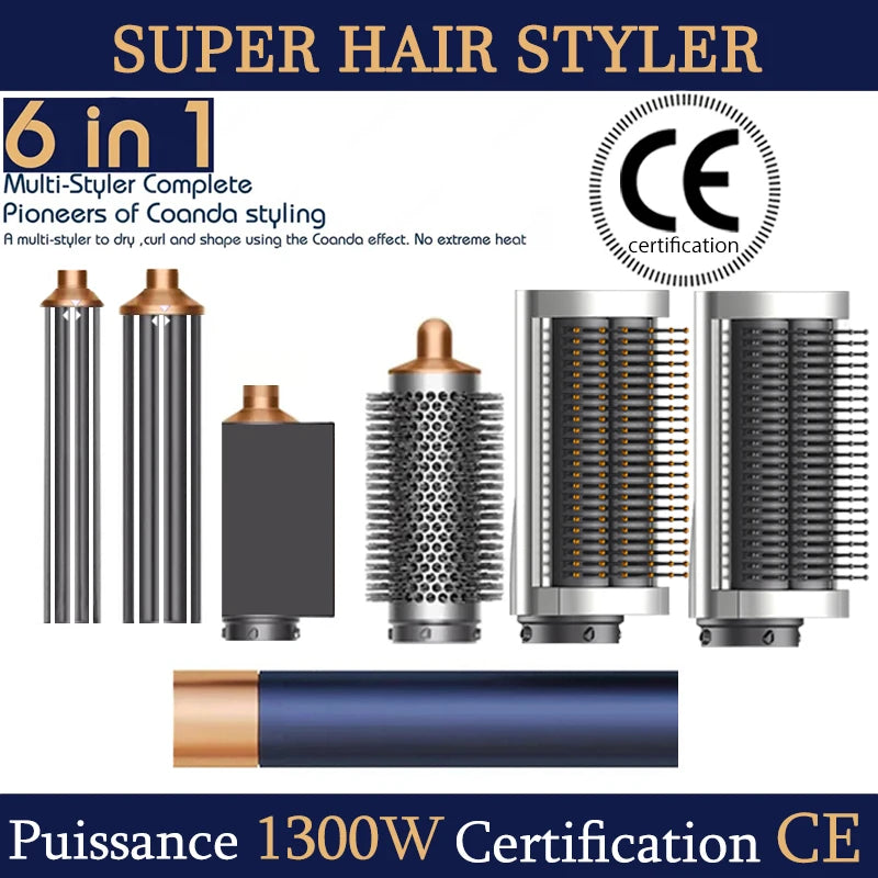 Professional Multi Hair Styler and Hot Air Brush Dryer X9