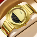 Men's Luxury Creative Stainless Steel Quartz Wristwatch