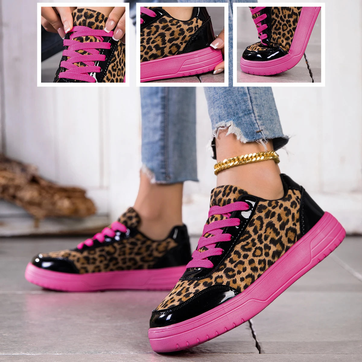 Women's Breathable Air Mesh Lace-Up Sneakers