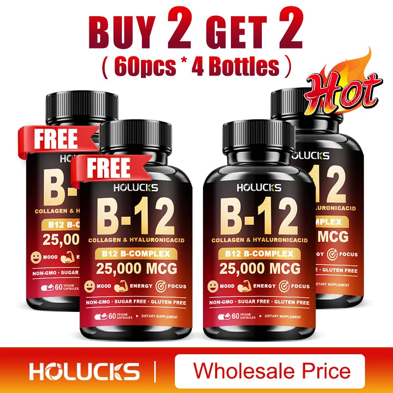 Vitamin B12 Complex Supplement for Brain Heart Energy Support