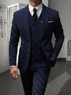 Men's Classic Slim Fit 3-Piece Suit Set