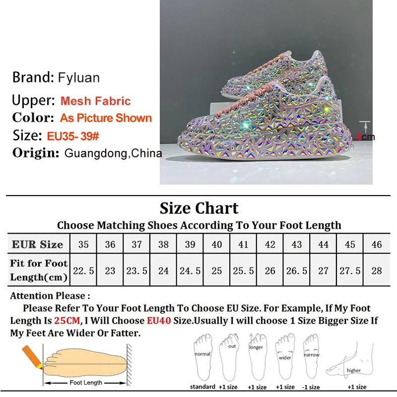 Women's Round Toe Platform Lace-Up Casual Sneakers