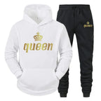 King & Queen Couple Hoodie and Jogger Pants Set